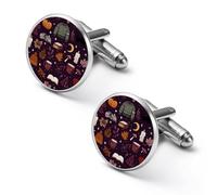 Halloween Pumpkin Spooky Magic Witchy Cat (2) Mens Cufflinks Classic Shirt Cuff Links