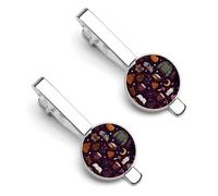 Halloween Pumpkin Spooky Magic Witchy Cat (2) Tie Clips for Men Classic Necktie Tie Bars Tie Pins for Wedding Business