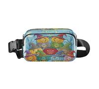 Halloween Pumpkin Stack Pattern Fashion Fanny Pack Waist Bag for Women Men Large Capacity Crossbody Sling Bag with Adjustable Strap for Travel
