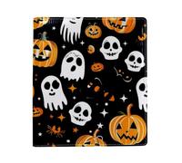 Halloween Pumpkin Star Big Replaceable Book Cover, Reusable PU Leather Book Protector, Suitable for 9.8" x 11" Notebooks