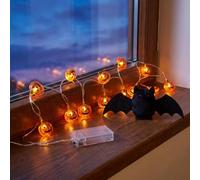 Halloween Pumpkin String Lights, 9. 8ft 30 Led Battery Operated Party Decor | Jack O Lantern Led Lights for Indoor Halloween Decorations, Fireplace, Porch, Party, Fall Events And Seasonal Displays