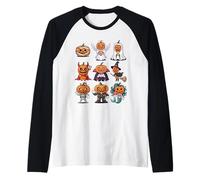 Halloween Pumpkin T-Shirt - Jack-o'-Lantern Costume Group Raglan Baseball Tee