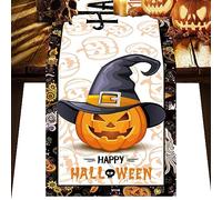 Halloween Pumpkin Table Runner, 72 x 13 Inch Long Big Pumpkin Painting Happy Halloween Decoration, Trick Or Treat Vintage Kitchen Dining Halloween Table decor for Halloween Party Home Party Decor