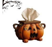 Halloween Pumpkin Tissue Box Holder, Funny pumpkin Kitchen living room tissue boxs, Weird pumpkin Sign Toilet Paper Organizer Dispenser, Novel Halloween Spooky themed ornaments (1pc)