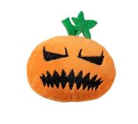 Halloween Pumpkin Toy for Cats Interactive Teething with Embroidered Expressions Cute Kitty Companion Soft Pet Chew (D, A)