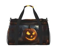 Halloween Pumpkin Travel Bag, Weekender Bags For Women Men For Outdoor Adventures, Ideal For Camping And Hiking, Black, One Size