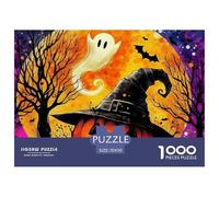 Halloween Pumpkin Unique 1000 Piece Jigsaw Puzzle for Adults -, Puzzling, Halloween Challenging Brainteasing Adult Jigsaws - Jumbo Puzzles for Classic Educational Games Impossible Hard Challenge70x50c