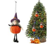 Halloween Pumpkin Witch Ornaments | Gold Halloween Pumpkin Ornaments | Haunted House Decor For Yard Farm Window Backyard Day Outside Bedroom Front Inside Garden