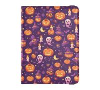 Halloween Pumpkin Witches Spiders Leather Passport Holder for Travel Secure Hidden Passport Covers for Family Trip Must Haves Accessories