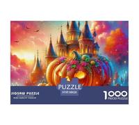 Halloween Pumpkin1000 Puzzles for Adults Jigsaw Puzzles Beautiful Decoration Puzzle Fun Challenging Halloween Brainteasing Adults Jigsaw Puzzle 38x26cm/1000pcs