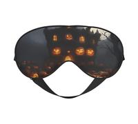 Halloween Pumpkinprint Travel Office Airplane Night Sleep Shading Blindfold Adjustable Strap Eye Mask