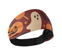 Halloween Pumpkins and Ghosts Cooling comfortable headbands for women Stretchy sweat band for women for Cycling tennis Cycling tennis