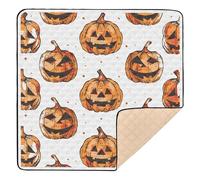 Halloween Pumpkins Cute Foldable Baby Play Mat for Floor Lightweight Kicking Mat for Baby Toddler Infant, 50'' x 50''