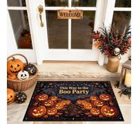 Halloween Pumpkins Patch Boo Jack-O-Lanterns Welcome Door Mat 29x17 Inch