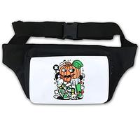 Halloween Pumpkins Skater Happy Halloween Skull Waist Bag Fanny Pack White