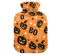 Halloween Pumpkins Witch Hat Hot Water Bottle with Cover for Pain Relief Hot Water Bag for Headaches, 2L