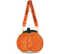 Halloween Purse for Women Beaded Pumpkin Boo Ghost Candy Corn Crossbody Shoulder Bag Halloween Costume Bag Outfits, Orange