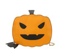 Halloween Purse Pumpkin Purse For Girls Women Cute Crossbody Shoulder Bag With Halloween Bats Wall Decors Leather Shoulder Bag for Men (Brown, One Size)