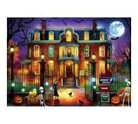 Halloween Puzzle 1000 Piece for Adults with Letters on Back, Haunted House | 27.5"x19.7"Jigsaw Puzzle Featuring Spooky Ghostly Monster, Halloween Gifts & Decor, Family Gatherings Game Night, Dust-free
