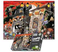 Halloween Puzzle 500 Pieces - Chaos On Halloween 500 Piece Jigsaw Puzzle For Adults, Kids And Teens - Spooky, Scary, Fun Puzzles For Adults