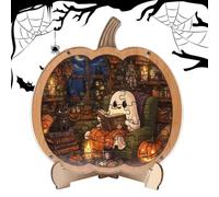 Halloween Puzzle Cute Wooden Ghost with Display Stand
