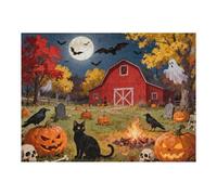 Halloween Puzzles 500 Pieces - Autumn Fall Jigsaw Puzzles for Adults- Light A Jack-o'-Lantern 20.5x15 in