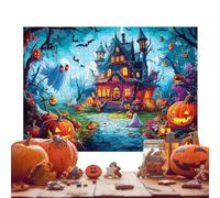 Halloween Puzzles Colorful Gothic Haunted House Decor