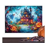 Halloween Puzzles Colorful Gothic Haunted House Decor