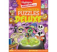 Halloween Puzzles Deluxe: Halloween Activity Book for Kids, 135 Glow-In-The-Dark Stickers, 96-Pages of Mazes, Puzzles with Halloween Crafts & Recipes (Highlights Hidden Pictures)