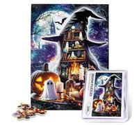 Halloween Puzzles for Adults 500 Pieces Pumpkin Ghost Halloween Puzzle 500 Piece Puzzle for Adult Hard Challenge Art Jigsaw Puzzles for Gifts Halloweens Birthday Party Games Family 20.4 * 15 inch