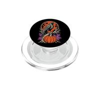 Halloween Raven Crow Full Moon Pumpkin Autumn Vintage PopSockets PopGrip for MagSafe
