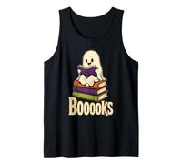 Halloween Reader Booooks Ghost Book Teacher Gift Tank Top