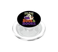 Halloween Reader I'm Just Here For The Boos & Books PopSockets PopGrip for MagSafe