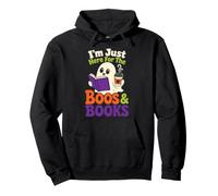 Halloween Reader I'm Just Here For The Boos & Books Pullover Hoodie