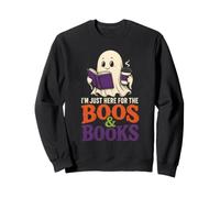 Halloween Reader I'm Just Here For The Boos & Books Sweatshirt