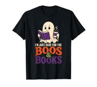 Halloween Reader I'm Just Here for The Boos & Books T-Shirt