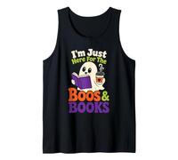 Halloween Reader I'm Just Here for The Boos & Books Tank Top