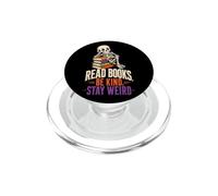 Halloween Reader Read Books Be Kind Stay Weird Gift PopSockets PopGrip for MagSafe
