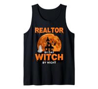 Halloween Real Estate Agent Women Witch Moon Open House Tank Top