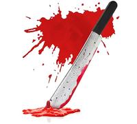 Halloween Realistic Weapons, Plastic Prop Weapon Fancy Dress Accessory Sword Daggers Slasher Bloody Knife Axe for Pretend Cosplay Novelty Dressing Up (Machete)