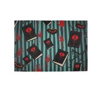 Halloween Red Devil's Eye Blood Handprint Decorative reusable placemats farmhouse plate mats for dining table mantelitos para mesa set of 6 12x18