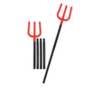 HALLOWEEN RED DEVILS TRIDENT DEVIL FANCY DRESS COSTUME FORK ACCESSORY 110CM PRONG (110 cm KD FORK TRIDENT RED)