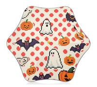 Halloween Red Polka Dot Toddler and Little Kid Umbrella Windproof Travel Rain Umbrella with Reflective Strip (scenario) with Easy-Grip Hook Handle for school