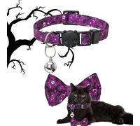 Halloween Removeable Bow Tie With Ringing Bell - Halloween Dog Collar | Pets Supplies For Indoor Activities For Home, Walking, Wedding, Traveling, Photography, Soft Adjustable Nylon Collar With