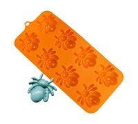 Halloween Resin Molds-22.2x10.1x1.5cm Silicone Candy, Spider, Broom, Pumpkin Shapes | Easy Release Craft Tools for Chocolate, Wax, Resins, Candle, Soap, Cupcake, Fondant, Decoration Supplies