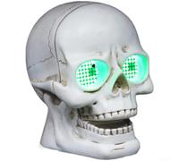 Halloween Resin Pumpkin Light 12x12x16.5cm Orange Glow(Skull) | Orange soft glow, for battery operated, pumpkin shape, 12x12x16.5cm size, safe low-heat LEDs