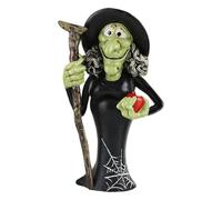 Halloween Resin Sculpture, Spooky Witch Black Cat Pumpkin Ghost Figurine, Horror Table Centerpiece & Decorative Statue, for Haunted House, Party, Indoor Outdoor Decora and More