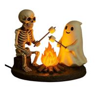 Halloween - Resin Skeleton Ghost Campfire Lamp Spooky Design
