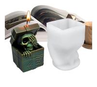 Halloween Resin Skull Molds - Silicone Soap Mould for Spooky Crafting | Easy Release Candle Mold for Epoxy Resin, Plaster, Wax | Halloween Decoration Tool for Art, Soap, Candle Making