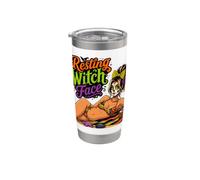 Halloween Resting Witch Face Beachy Sugar Skull Goth Stainless Steel Insulated Tumbler